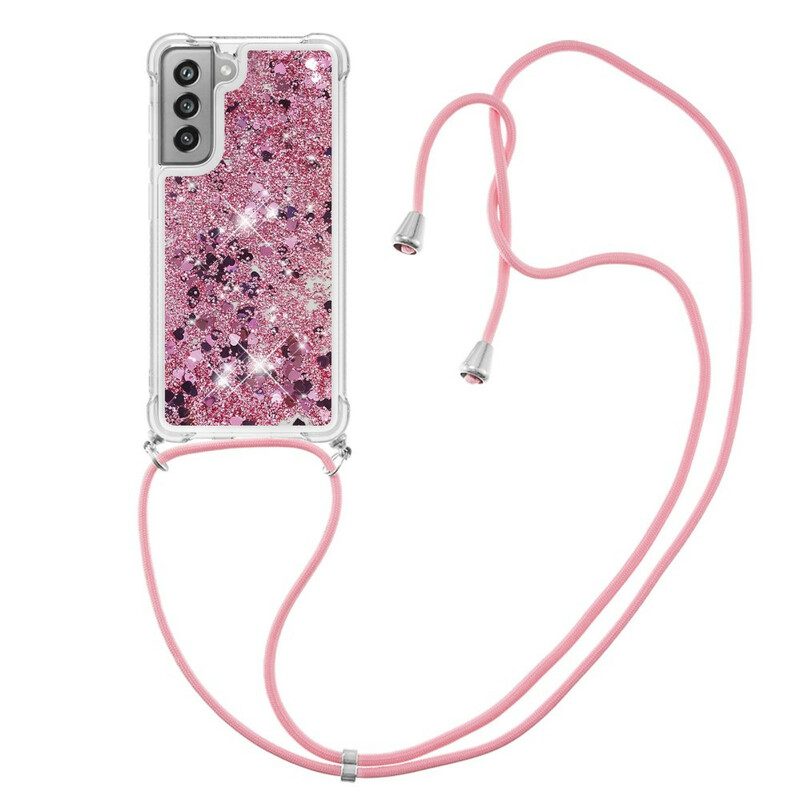 Cover Samsung Galaxy S21 FE Paillettes E Coulisse