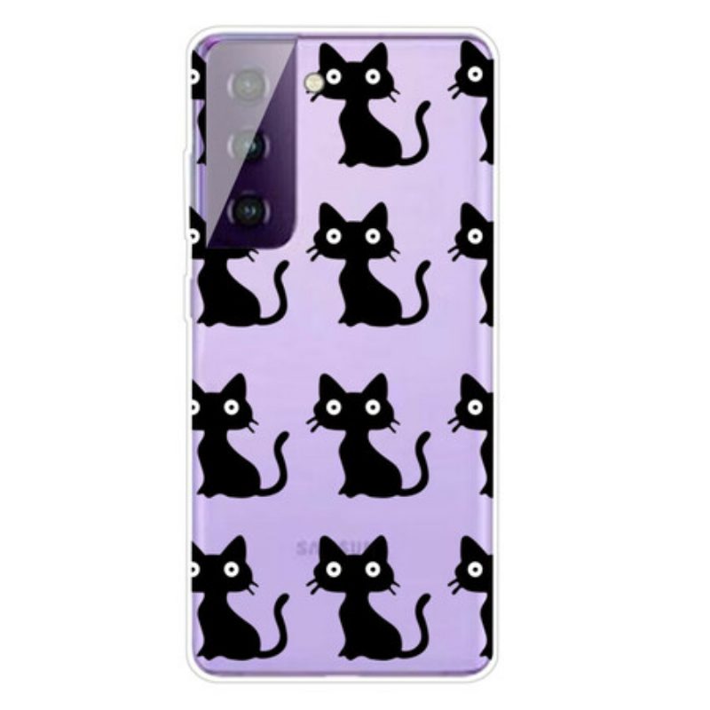 Cover Samsung Galaxy S21 FE Più Gatti Neri