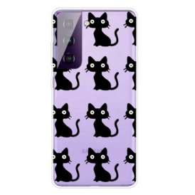 Cover Samsung Galaxy S21 FE Più Gatti Neri