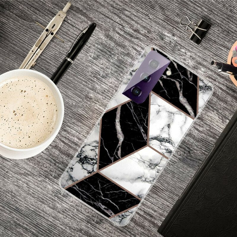 Cover Samsung Galaxy S21 FE Rifiuta Il Marmo Geometrico