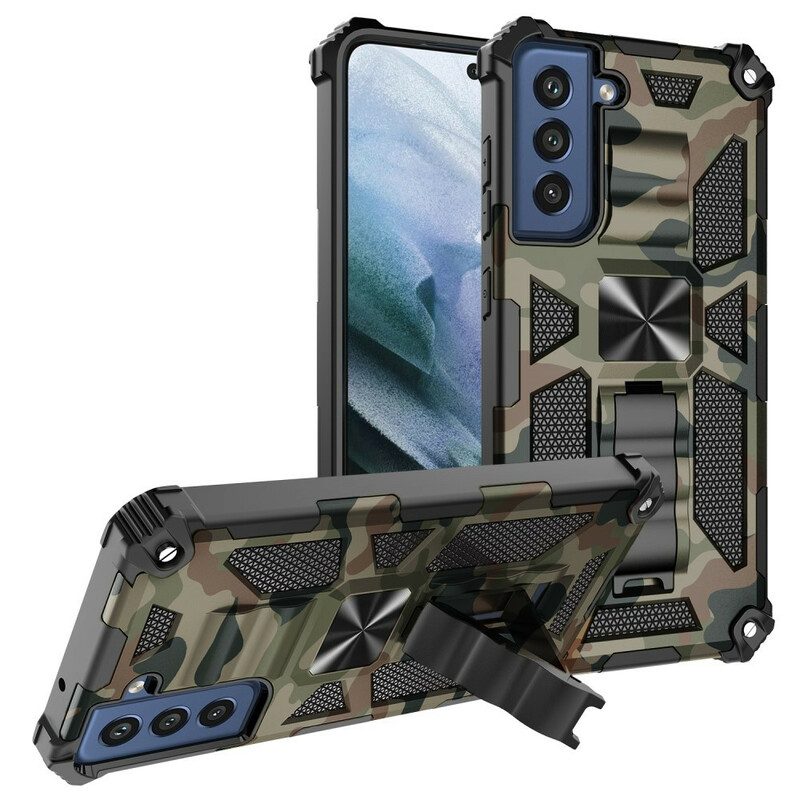 Cover Samsung Galaxy S21 FE Supporto Rimovibile Mimetico
