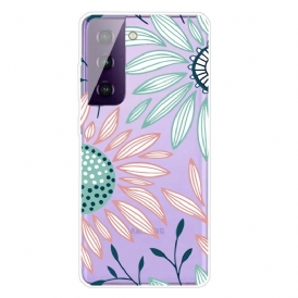 Cover Samsung Galaxy S21 FE Un Fiore Trasparente