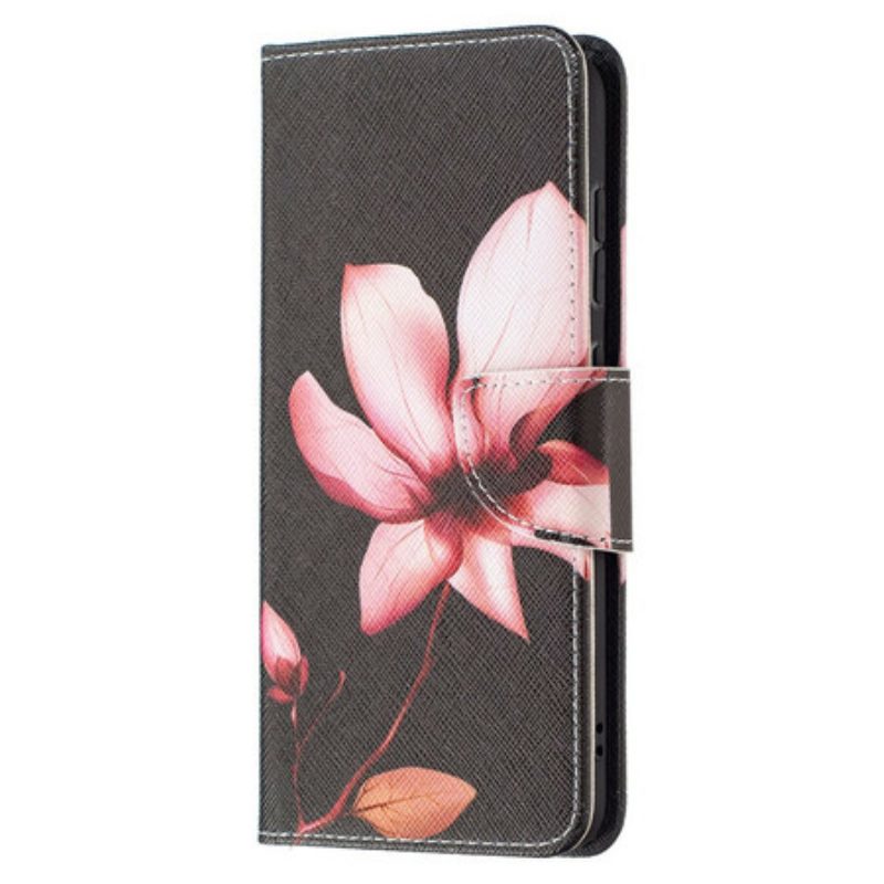 Custodia in pelle Samsung Galaxy S21 FE Fiore Rosa
