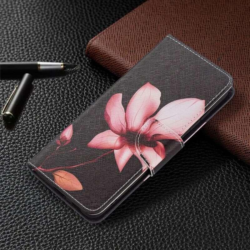 Custodia in pelle Samsung Galaxy S21 FE Fiore Rosa