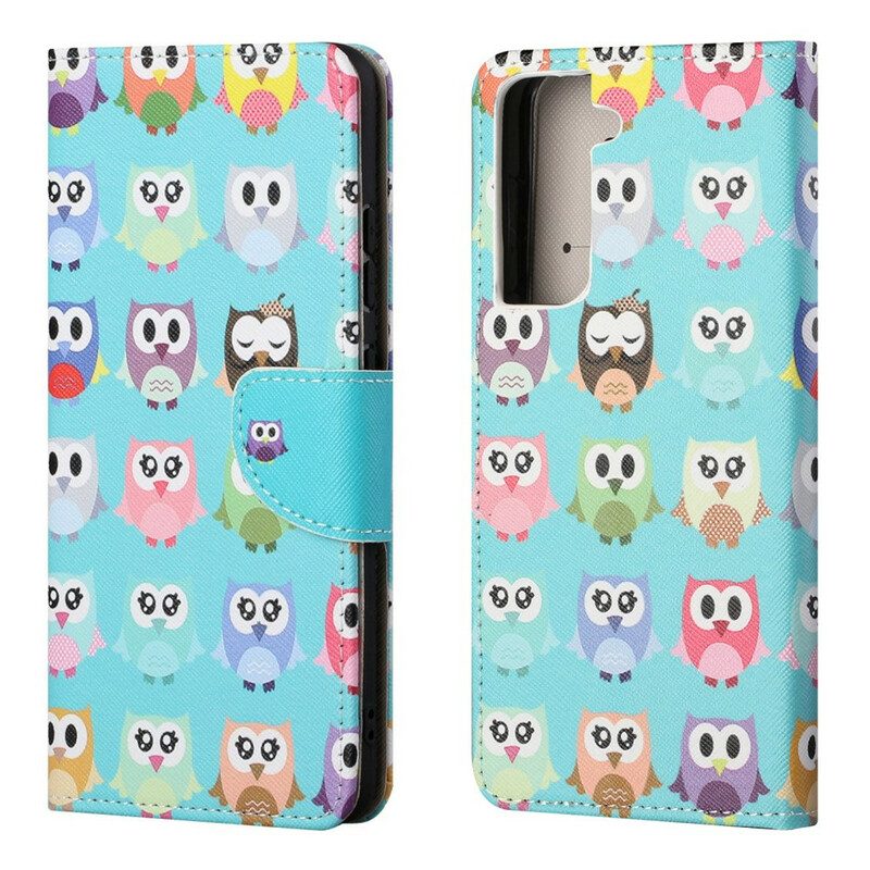 Custodia in pelle Samsung Galaxy S21 FE Gufi