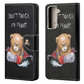 Custodia in pelle Samsung Galaxy S21 FE Orso Pericoloso
