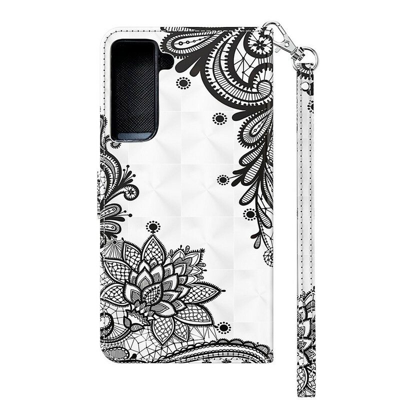 Custodia in pelle Samsung Galaxy S21 FE Pizzo Elegante