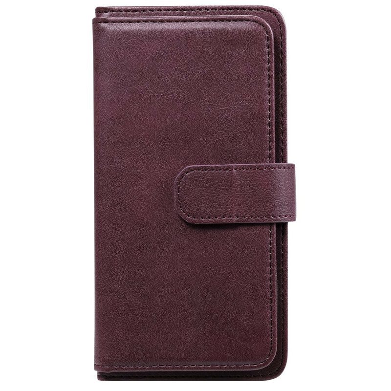 Custodia in pelle Samsung Galaxy S21 FE Porta Carte 10 In Ecopelle