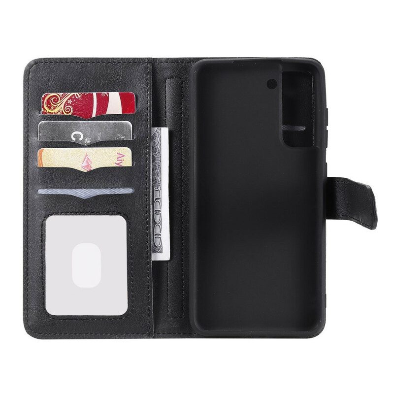 Custodia in pelle Samsung Galaxy S21 FE Porta Carte 10 In Ecopelle
