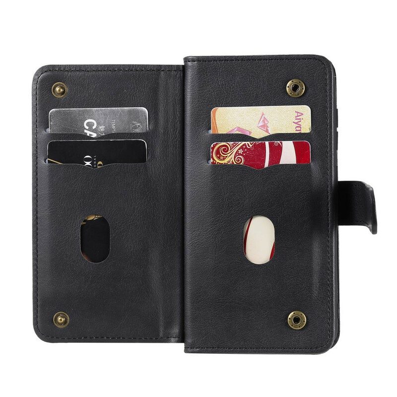 Custodia in pelle Samsung Galaxy S21 FE Porta Carte 10 In Ecopelle