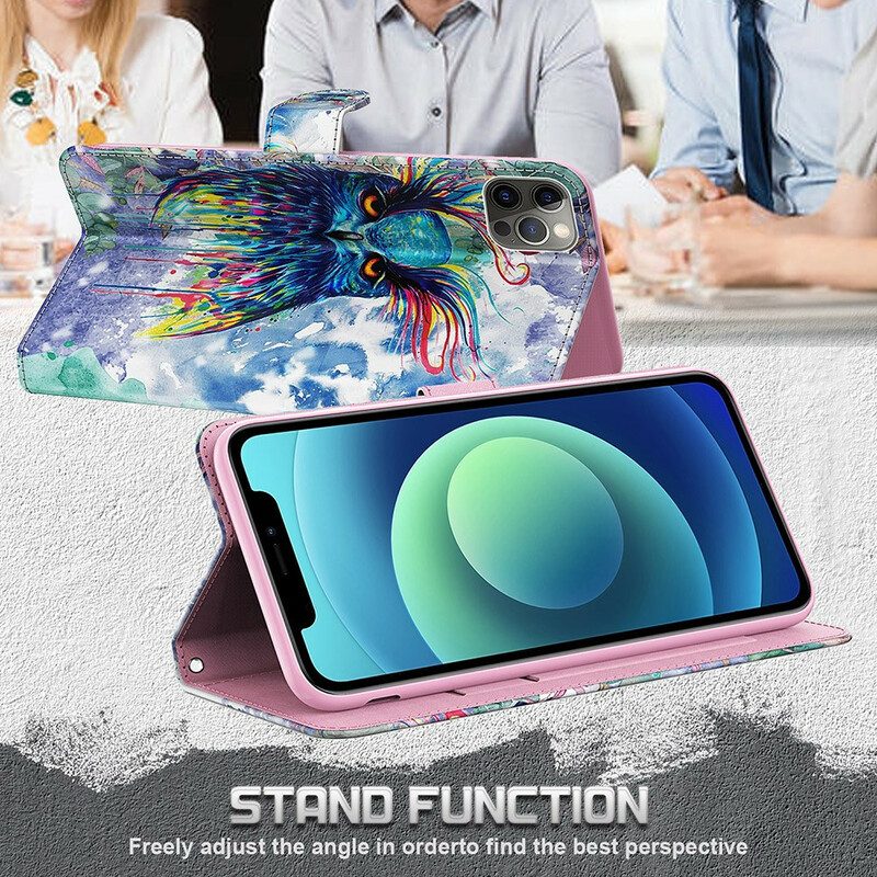 Custodia in pelle Samsung Galaxy S21 FE Uccello Dell'acquerello