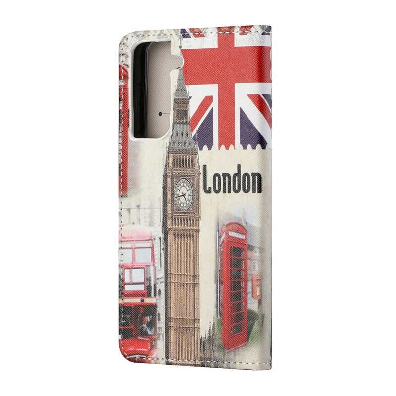 Custodia in pelle Samsung Galaxy S21 FE Vita Londinese