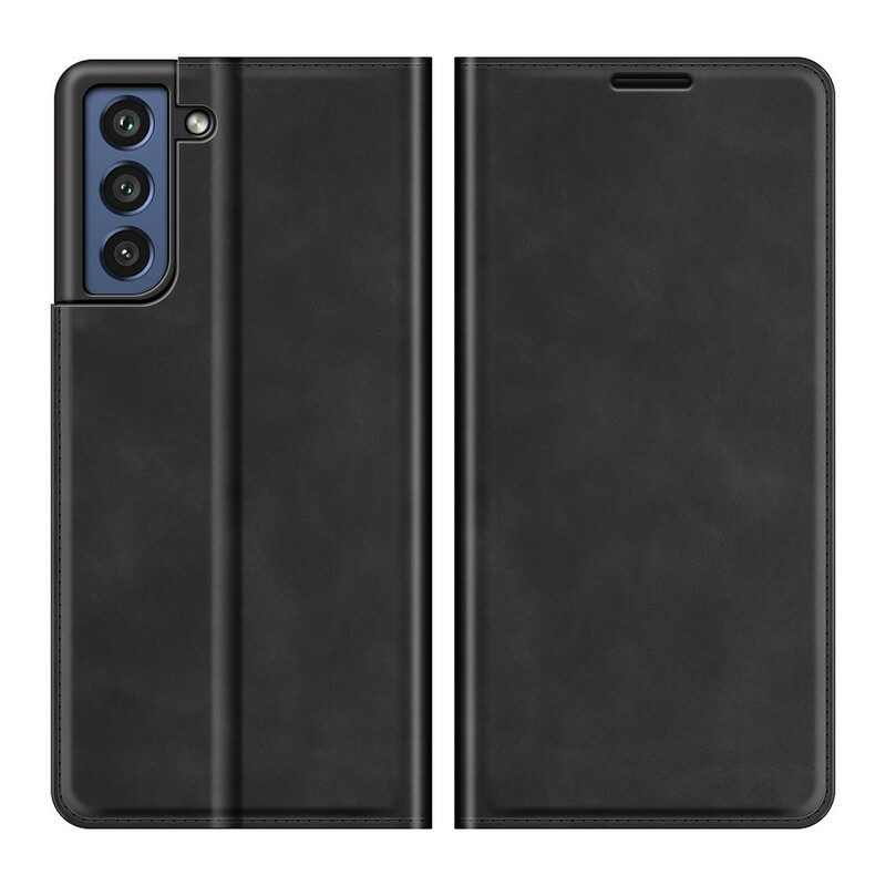Folio Cover Samsung Galaxy S21 FE Custodia in pelle Effetto Pelle Morbida