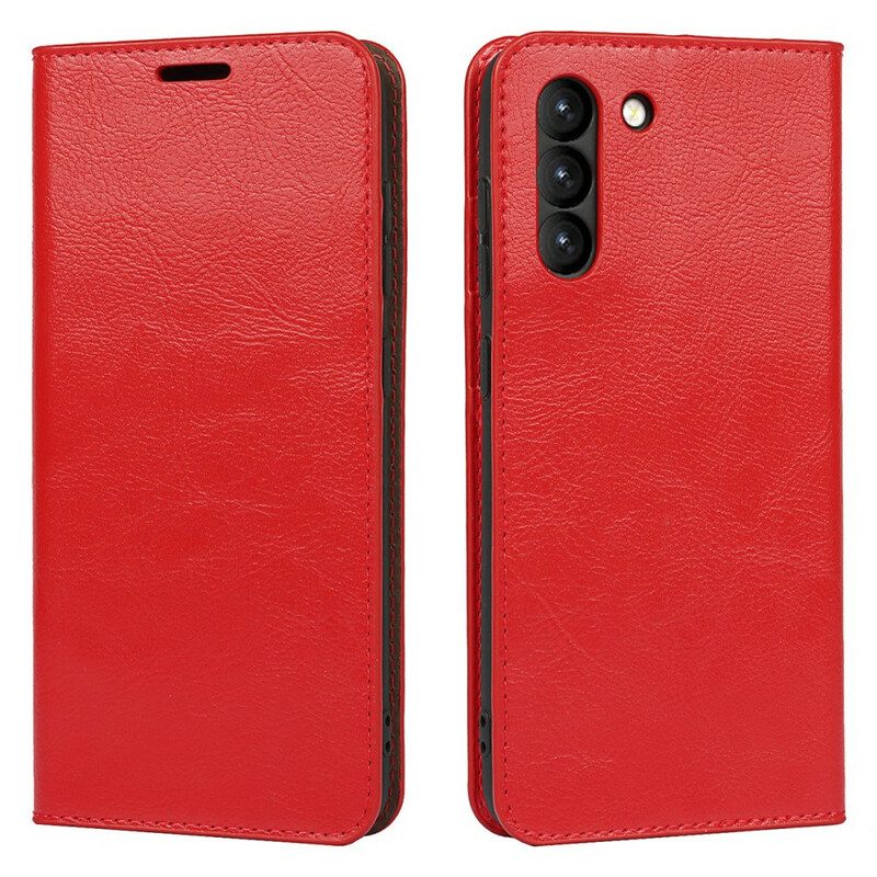 Folio Cover Samsung Galaxy S21 FE Custodia in pelle Pelle Vera