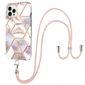 Cover iPhone 15 Pro Max Con Cordoncino Floreale