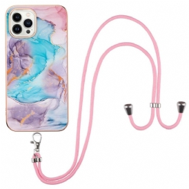 Cover iPhone 15 Pro Max Con Cordone Di Marmo