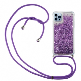Cover iPhone 15 Pro Max Cordone Con Paillettes