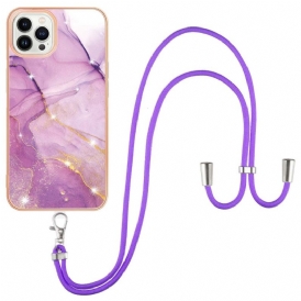 Cover iPhone 15 Pro Max Cordone Marmorizzato
