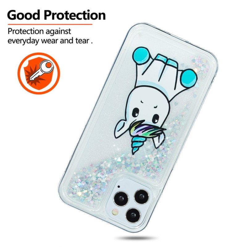 Cover iPhone 15 Pro Max Unicorno Glitterato