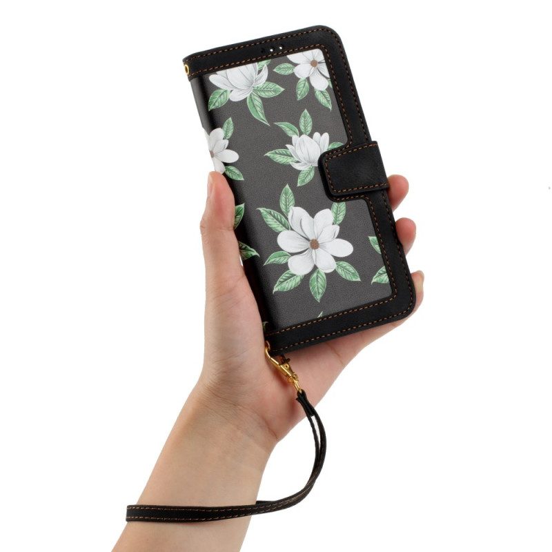 Custodia in pelle iPhone 15 Pro Max Fiori Di Lusso