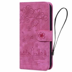 Custodia in pelle iPhone 15 Pro Max Perizoma Gatto Sogno Ad Occhi Aperti