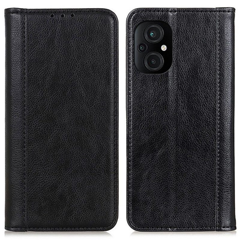 Folio Cover Poco M5 Custodia in pelle Cuoio Spaccato