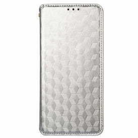 Folio Cover Poco M5 Custodia in pelle Effetto Pelle Cubo 3d