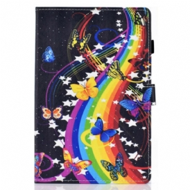 Custodia in pelle iPad Pro 11" (2022) Farfalle Arcobaleno