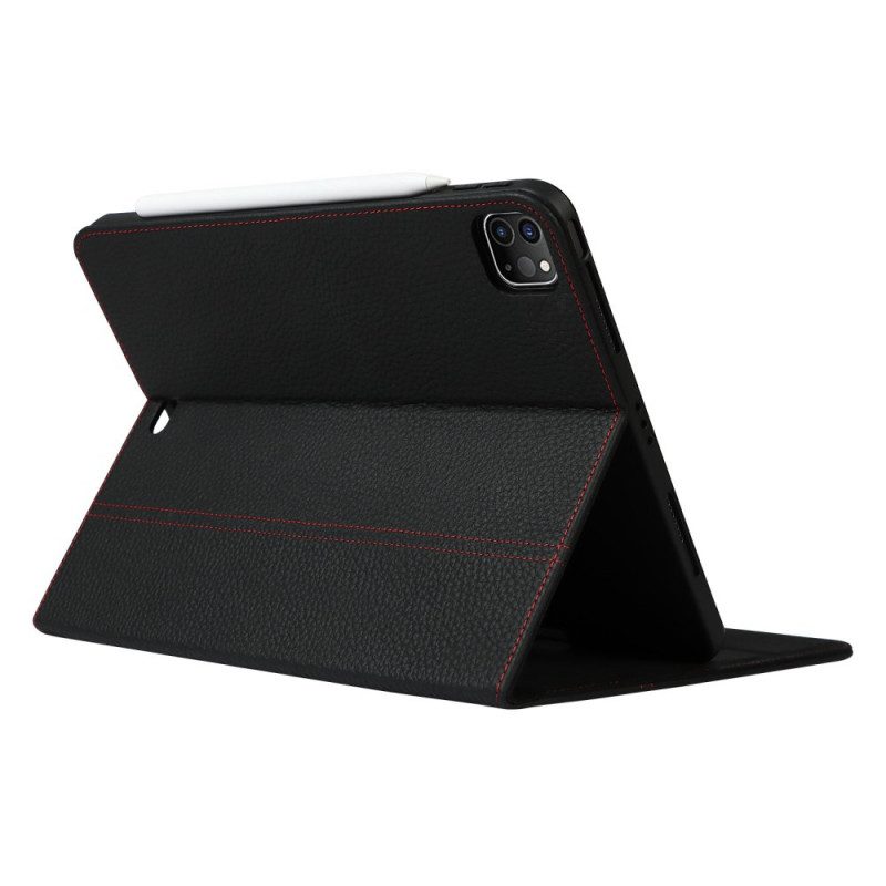 Custodia in pelle iPad Pro 11" (2022) Vera Pelle Di Litchi