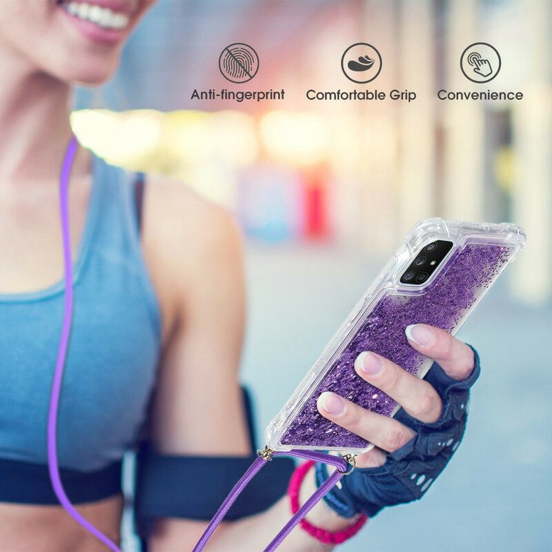 Cover Samsung Galaxy A51 5G Paillettes Con Coulisse