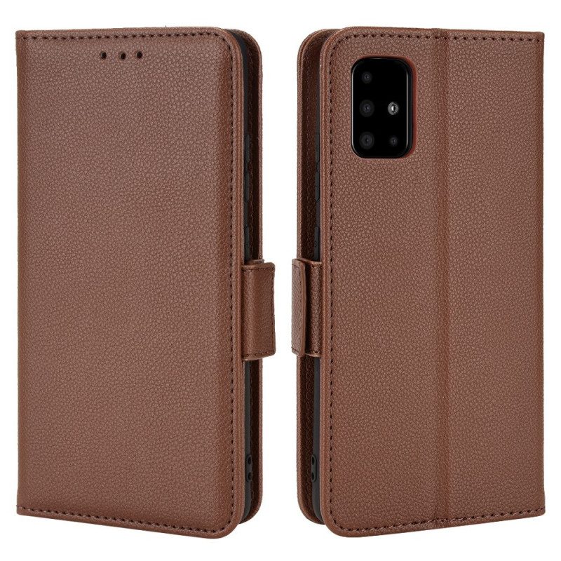Custodia in pelle Samsung Galaxy A51 5G Folio Cover Flap Doppio Nuovi Colori