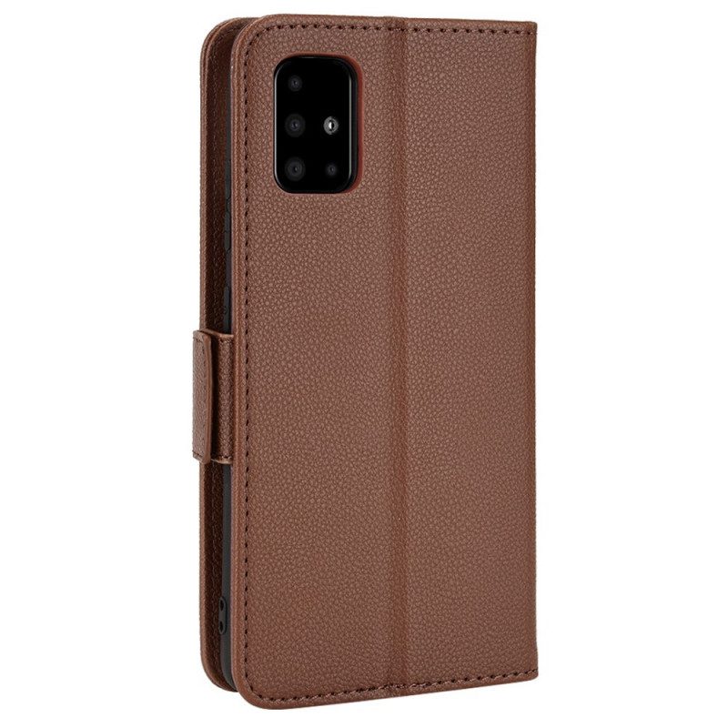 Custodia in pelle Samsung Galaxy A51 5G Folio Cover Flap Doppio Nuovi Colori