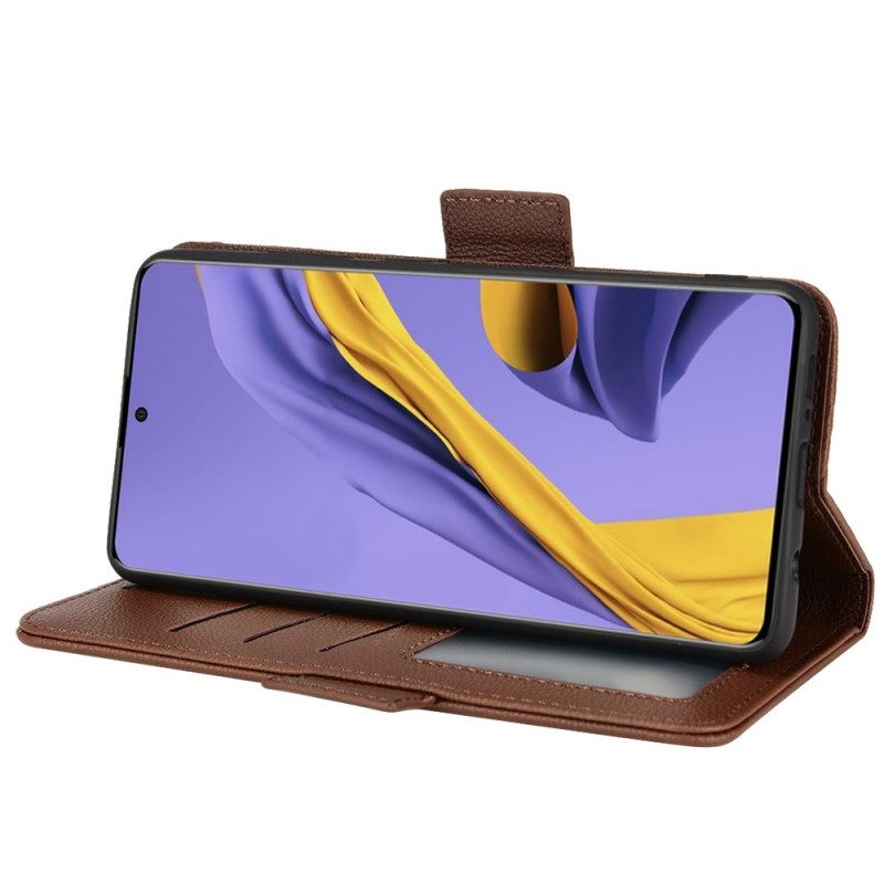 Custodia in pelle Samsung Galaxy A51 5G Folio Cover Flap Doppio Nuovi Colori