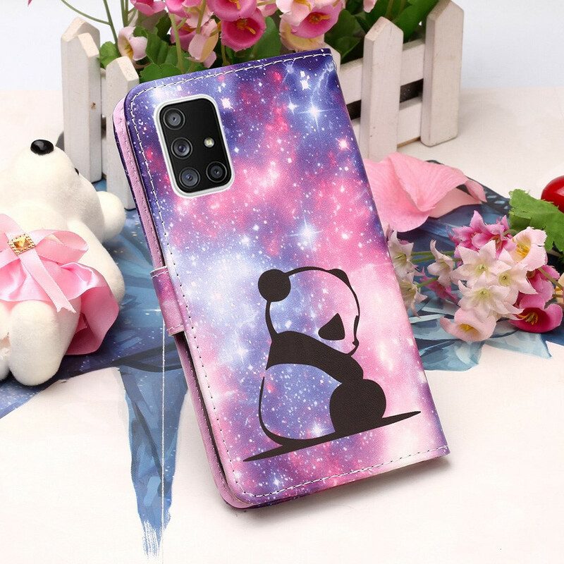 Custodia in pelle Samsung Galaxy A51 5G Galassia Panda