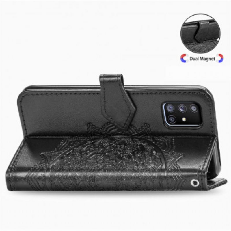 Custodia in pelle Samsung Galaxy A51 5G Mandala Medioevo