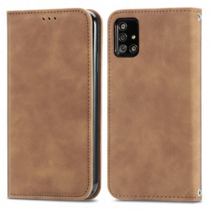 Folio Cover Samsung Galaxy A51 5G Custodia in pelle Ecopelle Vintage