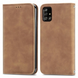 Folio Cover Samsung Galaxy A51 5G Custodia in pelle Ecopelle Vintage