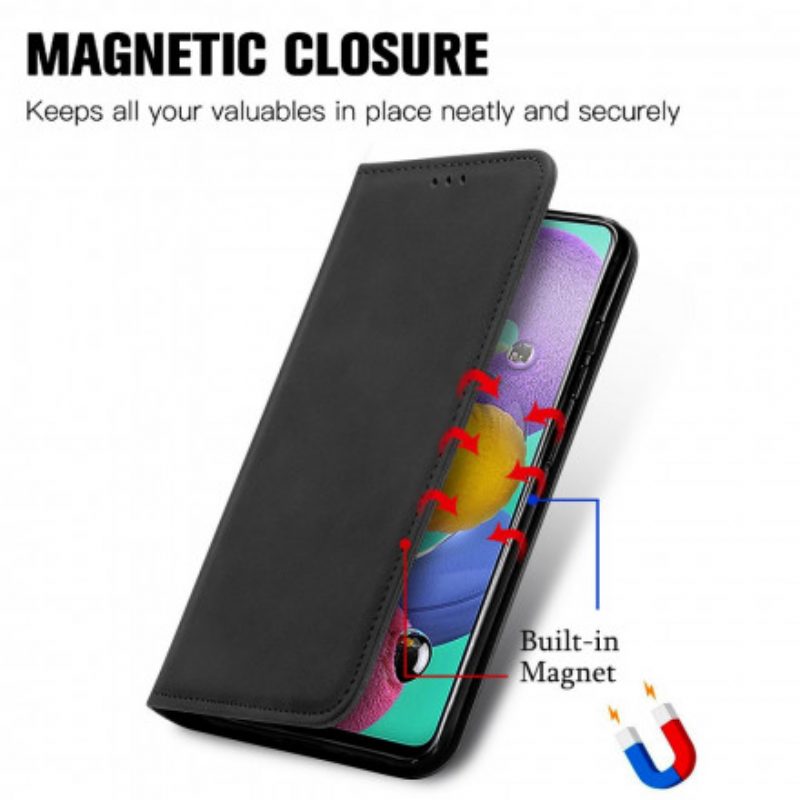 Folio Cover Samsung Galaxy A51 5G Custodia in pelle Ecopelle Vintage