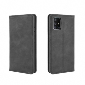 Folio Cover Samsung Galaxy A51 5G Custodia in pelle Effetto Pelle Morbida