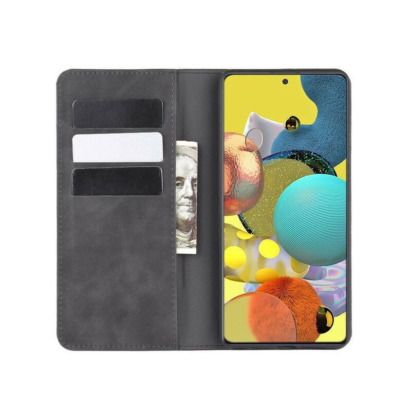 Folio Cover Samsung Galaxy A51 5G Custodia in pelle Effetto Pelle Morbida
