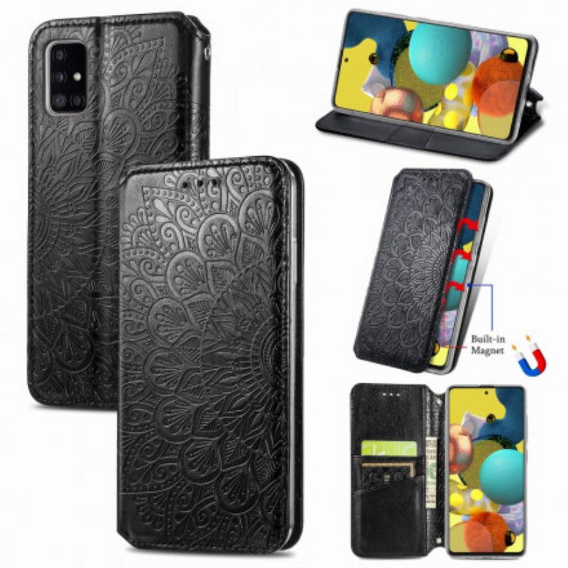 Folio Cover Samsung Galaxy A51 5G Custodia in pelle Mandala