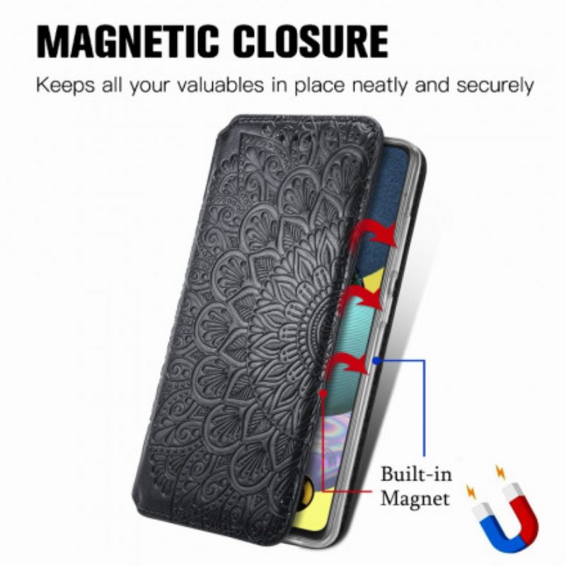 Folio Cover Samsung Galaxy A51 5G Custodia in pelle Mandala