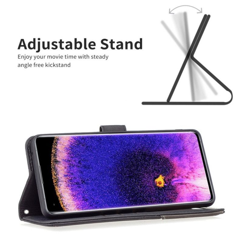 Custodia in pelle Oppo Reno 7 Binfen Color Styling In Pelle