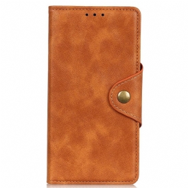 Custodia in pelle Oppo Reno 7 Bottone In Ecopelle