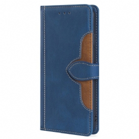 Custodia in pelle Oppo Reno 7 Floreale Bicolore