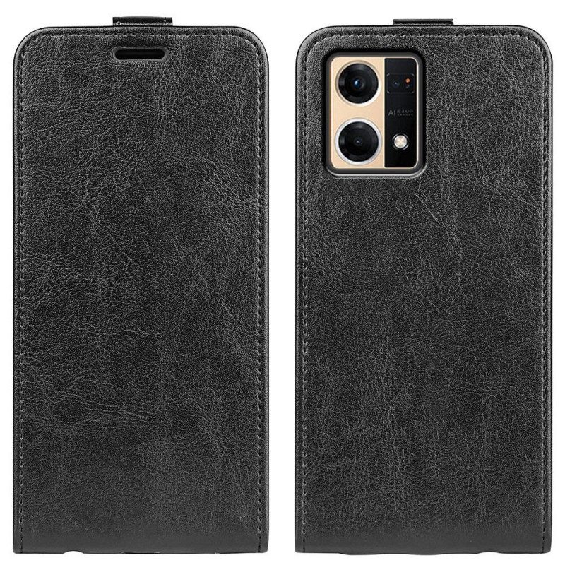 Custodia in pelle Oppo Reno 7 Folio Cover Aletta Verticale