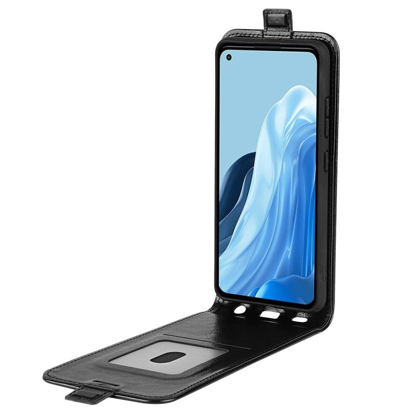 Custodia in pelle Oppo Reno 7 Folio Cover Aletta Verticale