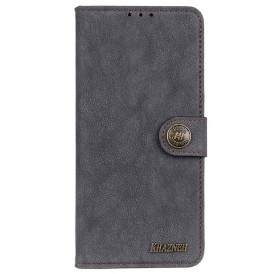 Custodia in pelle Oppo Reno 7 Khazneh Retro Crosta Ecopelle