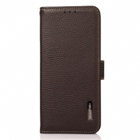 Custodia in pelle Oppo Reno 7 Pelle Litchi Khazneh Protezione Rfid