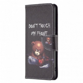 Custodia in pelle Oppo Reno 7 Orso Pericoloso